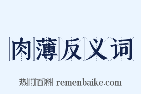肉薄反义词是什么意思的图片